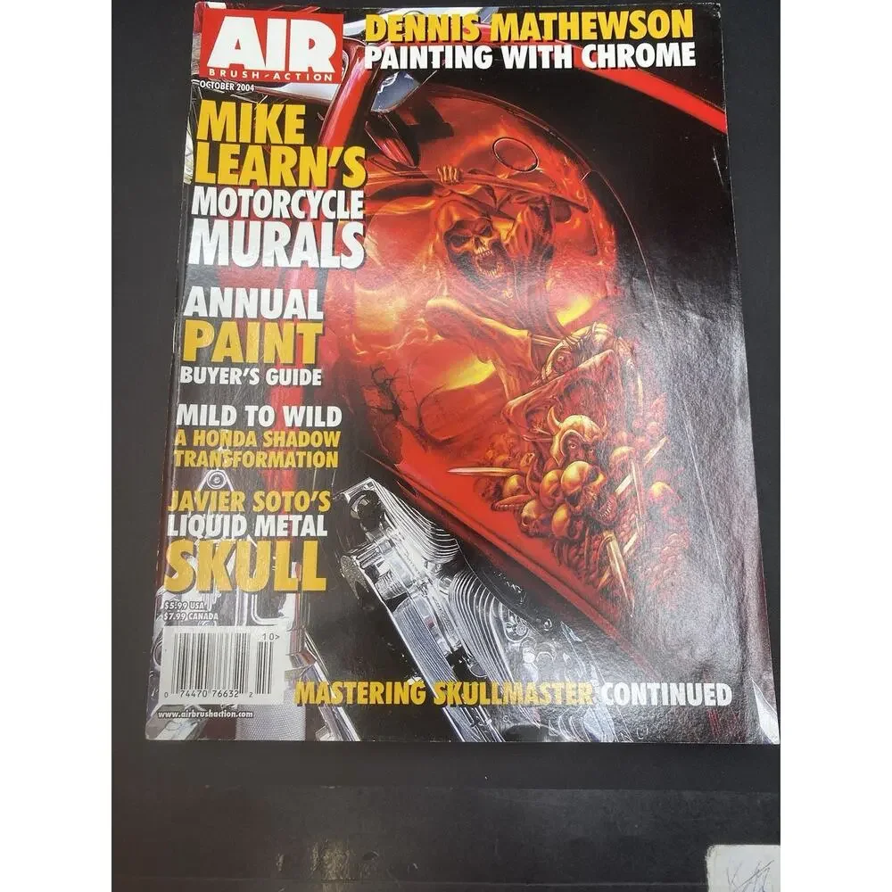 Lot of 4 Air brush Action Art Magazine vintage October 92,01,02,04